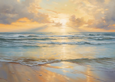 Stunning Sunset Beach Seascape