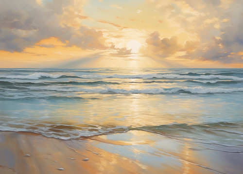 Stunning sunset beach seascape - stunning,