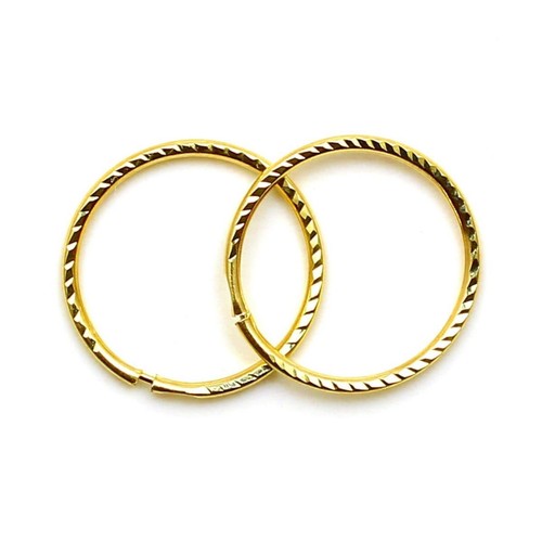 9ct gold hoop earrings 12mm - hoop,