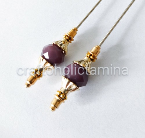2pcs dark mauve jade - dark, jade/pale