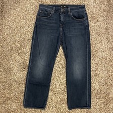 7 For All Mankind Jeans Mens 32x28 Blue Austin Regular Straight Dark Wash Denim