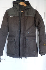 G-star RAW Men's Hooded Winter Jacket Brown S Very Good Used Condi