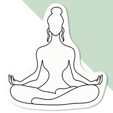 'Lotus Pose' Decal Stickers