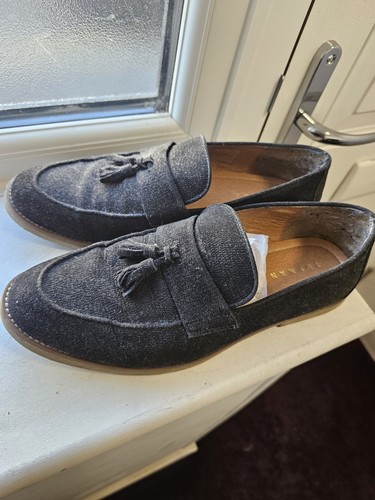 Topman suede black shoes - suede,