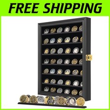 Versatile Lockable Display Case for Coins, Medals, and Memorabilia - Large Size