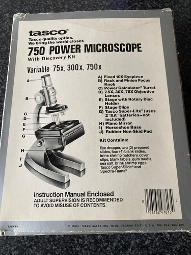 Tasco 750 power microscope