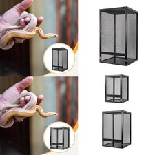 Reptile Terrarium Snake Alumuninum Screen Cage Breathable Simple Assembly