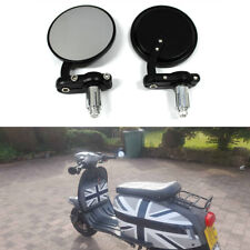 Motorcycle Hand Grips 7/8" Bar End Side View Mirror For Vespa Piaggio PX 125 GTS