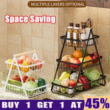 2/3 Tier Fruit storage Basket Fruit Bowl Holder Bread Basket Vegetable Rack NEW