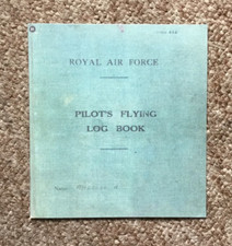 1944 WWII EXTRACTS OF ROYAL AIR FORCE TYPHOON PILOT'S FLYING LOG BOOK *(Repro)*