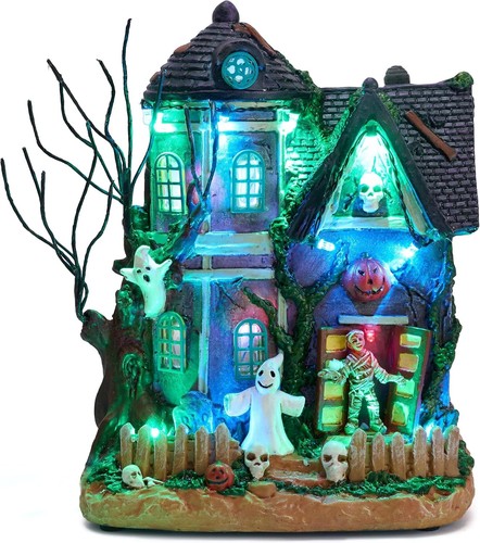 Lighted halloween village - lighted,