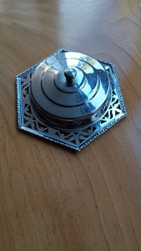 Vintage art deco domed butter - art,