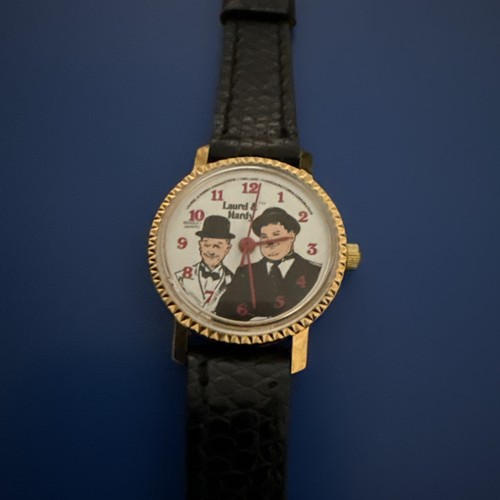 1985 laurel hardy watch nos - laurel, &
