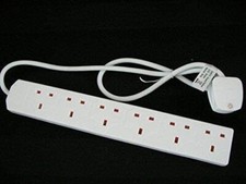 Extension Lead 6 Way 1 Metre
