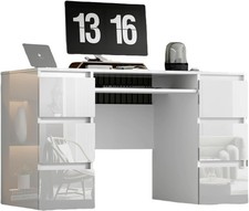 6 Drawers White High Gloss