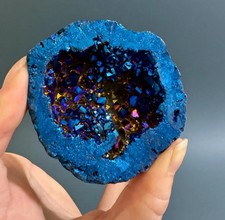 Cobalt Aura Geode – Vibrant