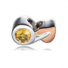Clogau Silver Birthstone November Citrine Bead Charm Tree of Life 925 Welsh Gold