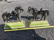 Antique Iron And Enamel Horse