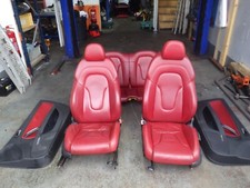 Audi TT MK2 2008 Red Leather Seats & Door Cards Full Set TT81