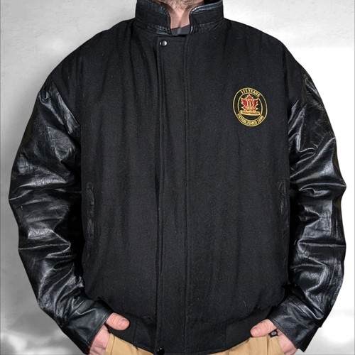 Vintage wool blend and leather - vintage,