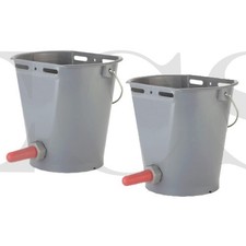 2x Calf Milk Feeding Bucket