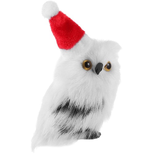 Plush owl ornament - ornament,