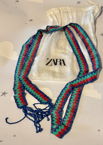 Zara beaded scarf necklace - beaded,