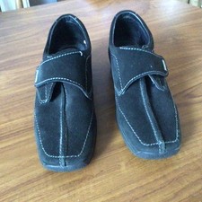 Rohde Women's wedge Loafer Black Suede SympaTex, Adjustable Strap  UK 4.5 EU37.5