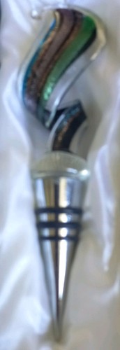 Ornate glass wine bottle - glass,