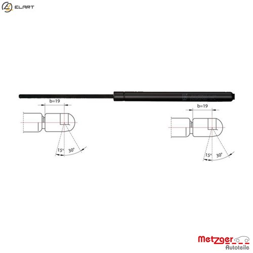 Gas spring bootcargo area - bootcargo,