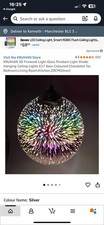 3D Firework Glass Pendant Light Shade Hanging Ceiling Chandelier X 2