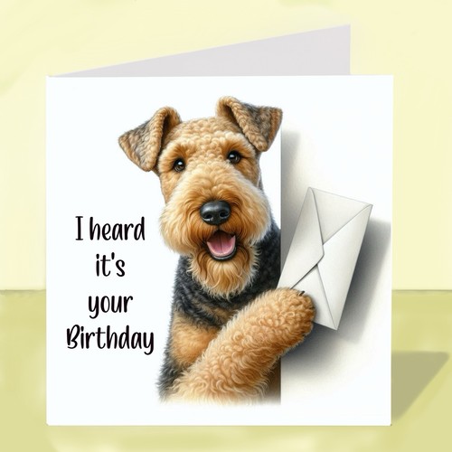Airedale terrier dog birthday - terrier,