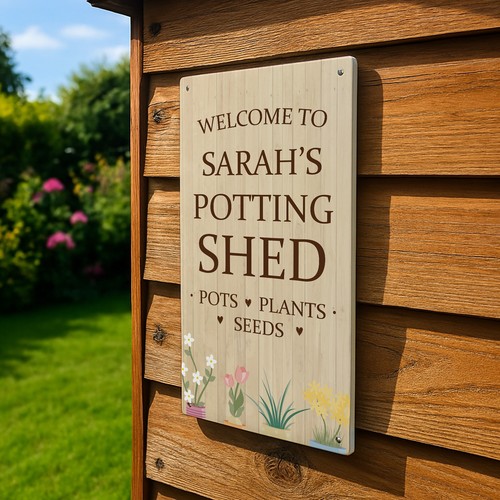 Personalised potting shed - personalised,
