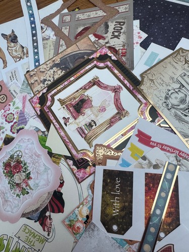 Craft clearout card toppers - card,