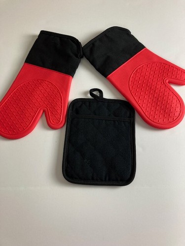 Silicone red black oven - red, &