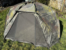 Nash Titan Hide Custom Camo Bivvy With Overwrap And Mozzie Panel 