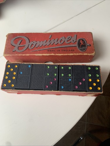 Vintage coloured dominoes - vintage,