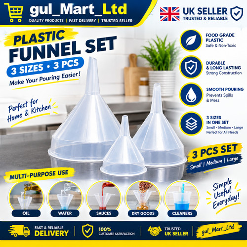 Clear plastic funnel - clear,