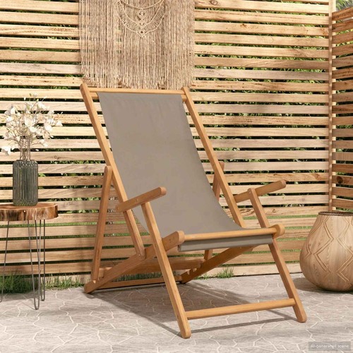 Vidaxl beach chair taupe - beach,