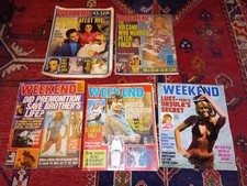 1-5x Vintage Weekend Magazine / Newspaper UK Fashion Paper 1968 - 1981