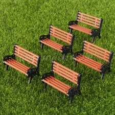 5pcs Mini Park Benches Model