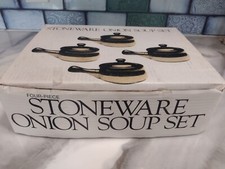 Lot Set Of 4 Stoneware Soup