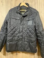 Men's Crosshatch Black Label Grey Quilted Jacket - Siz Medium