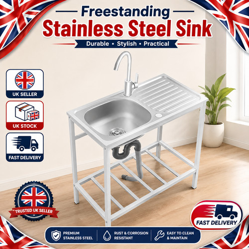 Kitchen single bowl sink - kitchen,