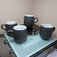 Denby mugs x4 dark grey.