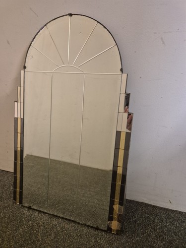 Antique art deco mirror wall - art,