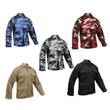 Army BDU Shirt Camo Combat Field Light Jacket Long Sleeve Camouflage Defects