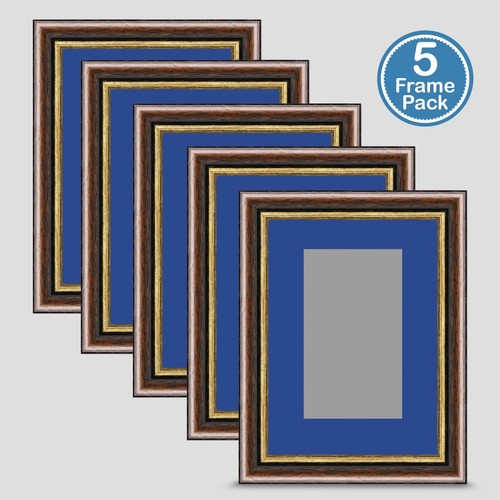 Photo frame brown gold 7x5 - frame,