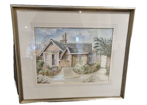 Water colour vintage house - colour,