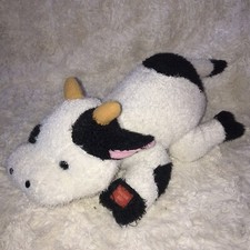 Vintage Black & White Cow Electronic Mooing Moving Rare Soft Vibrating Toy